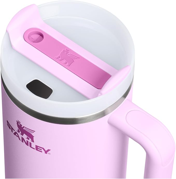 STANLEY Quencher H2.0 Flow State Tumbler, 40 oz, Soft Orchid | Handle and Straw | 3-Position Lid | Cup Holder Compatible for Travel | Insulated Stainless Steel Cup | BPA-Free - Image 2