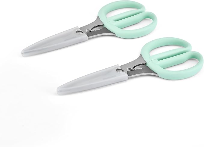 KitchenAid Classic 2-Piece Multipurpose Kitchen Shear Set with Blade Sheath - Spearmint, Herb Stripper, Poultry Shears, Pizza Cutter, Nutcracker - Image 2