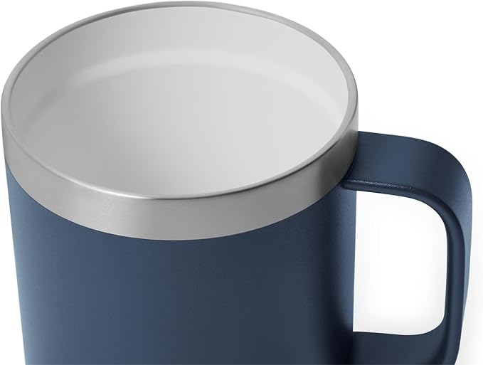 YETI Rambler 10 oz Ceramic Lined Stackable Mug, Vacuum Insulated, Stainless Steel with MagSlider Lid, Navy - Image 5