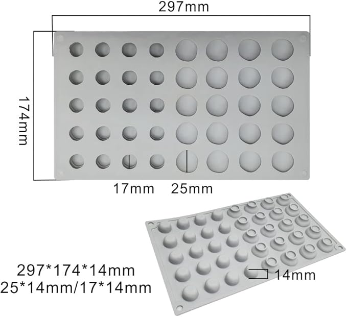 mostsom Silicone Mini Mushroom Candy Molds, Non Stick Chocolate Gummy Mold (Mushroom F)