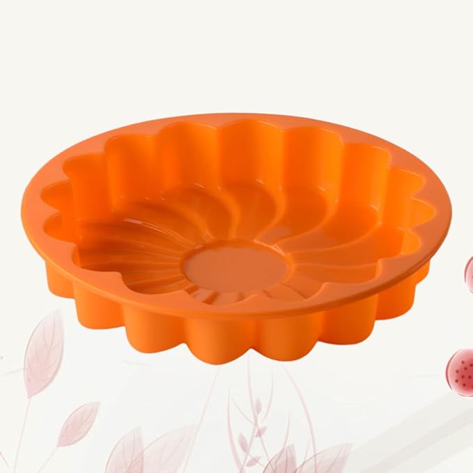 PRETYZOOM Flower-shaped Silicone Cake Pan Large Baking Mold Non-stick Baking Pan for Cheesecake Cornbread Random - Image 5