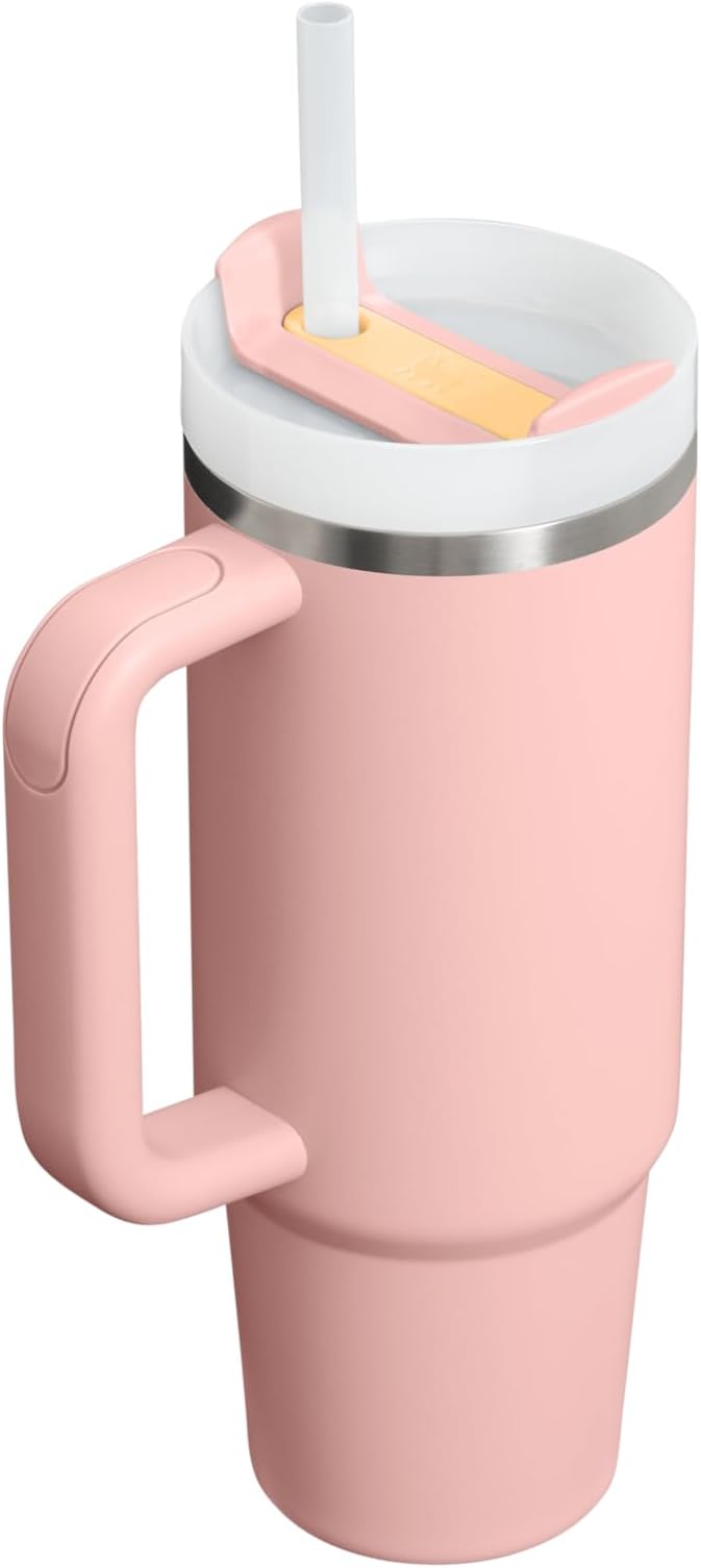 STANLEY Quencher H2.0 Flow State Tumbler, 30 oz, Peach Rose | Handle and Straw | 3-Position Lid | Cup Holder Compatible for Travel | Insulated Stainless Steel Cup | BPA-Free - Image 3