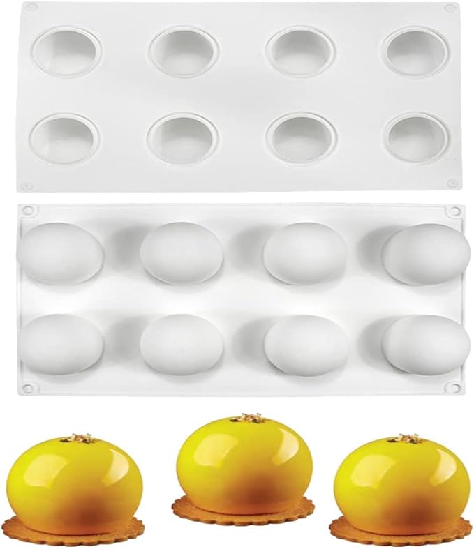 mostsom 3D Silicone Molds Ball Shape Sphere,Baking Mold for Mousse Cake, Fondant Mold Silicone Mold for Baking Cakes, French Dessert Mold for Pastry Chocolate,Soap and Ice Cream (Round Ball I)