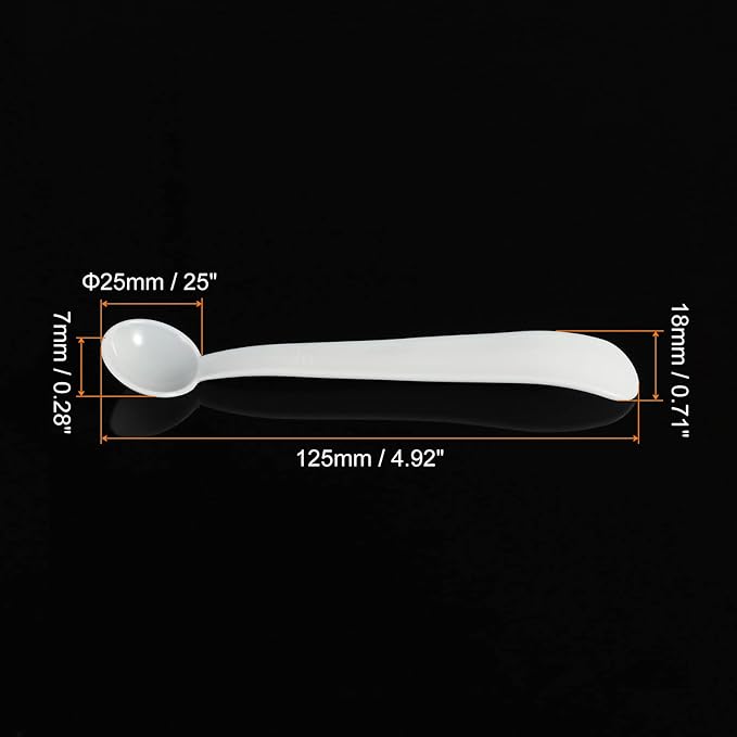 MECCANIXITY Micro Spoons 2 Gram Measuring Scoop Plastic Round Bottom Mini Spoon for Home Kitchen Powder Measurement Baking 15Pcs