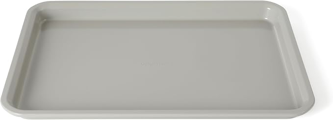 Calphalon Legacy 13 x 9 Inch PFA Free Nonstick Cookie Sheet Baking Pan in Taupe, Durable Heavy Gauge Steel Bakeware for Even Heating, Oven Safe Baking Tray for Cookies by Unknown