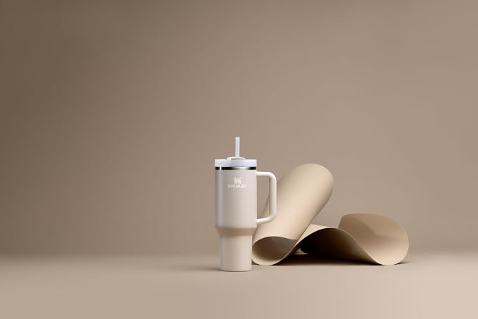 STANLEY Quencher H2.0 Flow State Tumbler, 40 oz, Toasted Almond | Handle and Straw | 3-Position Lid | Cup Holder Compatible for Travel | Insulated Stainless Steel Cup | BPA-Free - Image 4