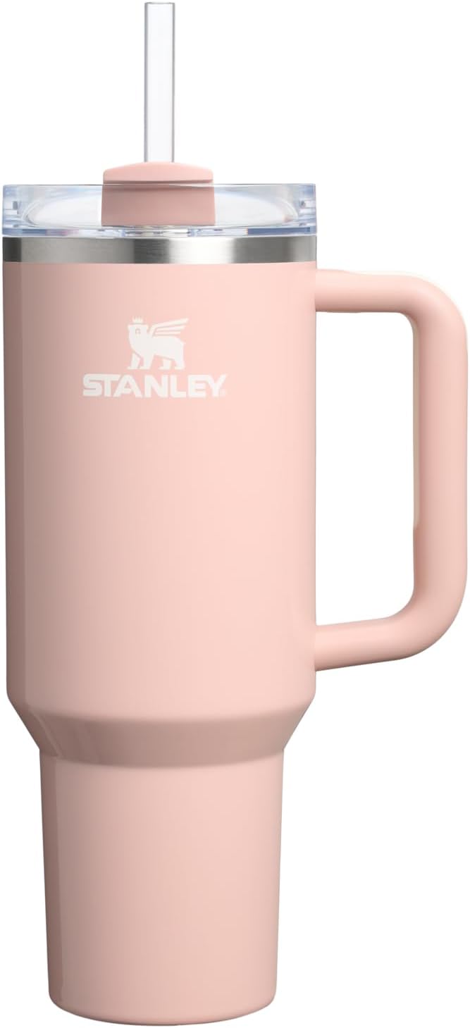 STANLEY Quencher H2.0 Flow State Tumbler, 40 oz, Peach Whip Gloss | Handle and Straw | 3-Position Lid | Cup Holder Compatible for Travel | Insulated Stainless Steel Cup | BPA-Free by Unknown