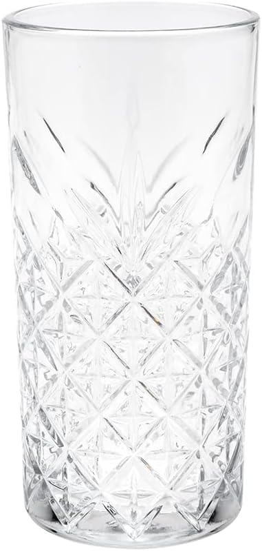 Restaurantware Timeless 15 Ounce Tall Beverage Glasses Set of 6 Etched Drinking Glasses - Dishwasher-Safe Chip-Resistant Clear Glass Water Glasses Lead-Free For All Types Of Drinks - Image 2