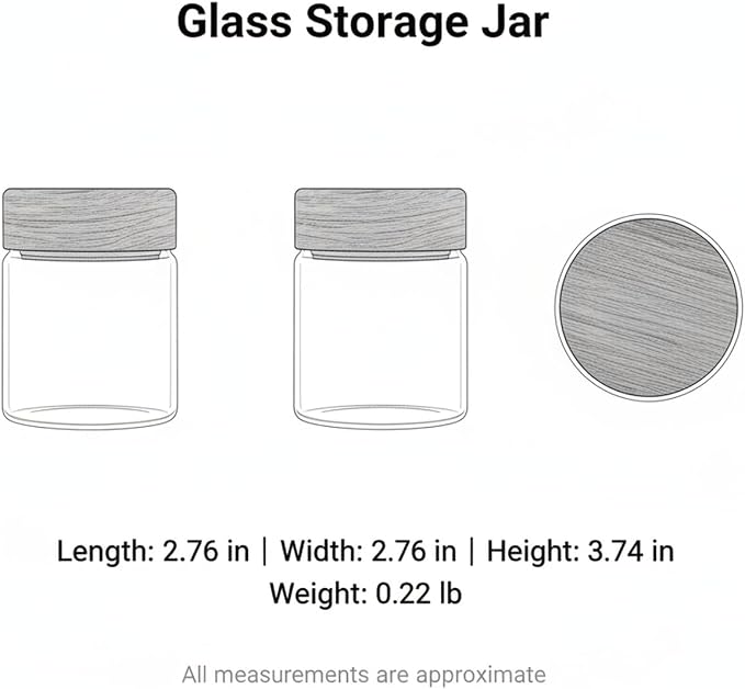 Clear Glass Storage Jar with Acacia Wood Lid - Kitchen Canister for Pantry Organization, Countertop Display, and Dry Food Storage - Image 7