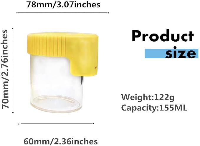 Led Transparent Glass Seal Storage Jar, Light-Up Magnifying Ornamental Glass Bottle (Yellow) - Image 5
