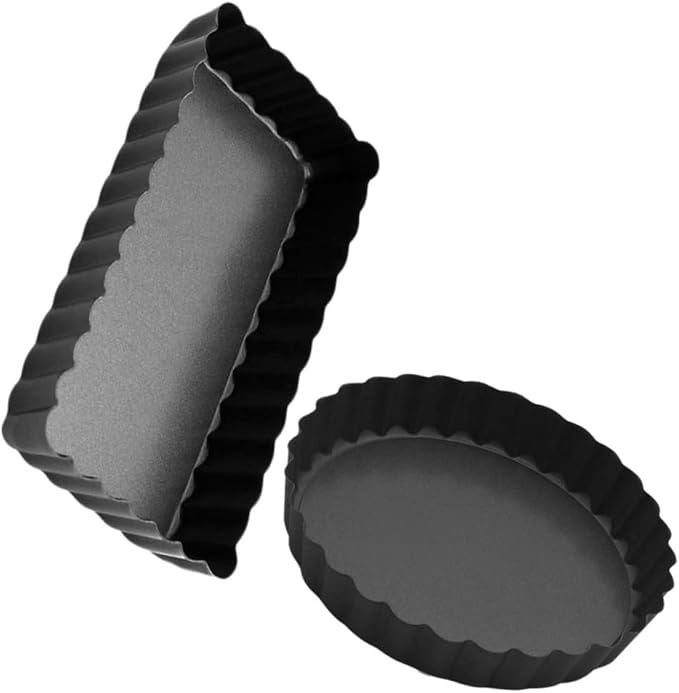 HEALLILY 2pcs Non-stick Baking Pan and Cake Molds for Tart Pizza and Steak for Home Baking and Cooking by HEALLILY