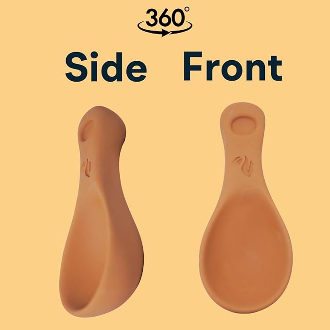 Sifri 3D Brown Sugar Keeper 2-in-1 Set – Terracotta Clay Bee & Spoon Saver Softener – Cute Kitchen Storage & Freshness Holder for Sugar – Gift for Bakers (1, Bee and Spoon) - Image 3