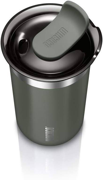 WACACO Octaroma Lungo Vacuum Insulated Coffee Mug, Double-wall Stainless Steel Travel Tumbler With Drinking Lid, 10 fl oz(300ml)， Dim Grey - Image 2