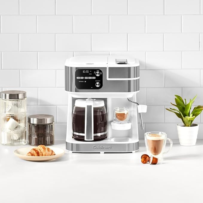 Cuisinart Coffee Center Barista Bar 4-in-1 Coffee Maker, Single-Serve Pods Compatible, Coffeemaker, Three Brewing Sizes, SS-4N1WNAS, White - Image 5