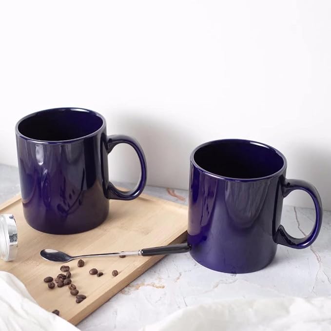 BYCNZB 30oz Super Large Ceramic Coffee Mugs Large Handles Set of 2 (Cobalto) - Image 6