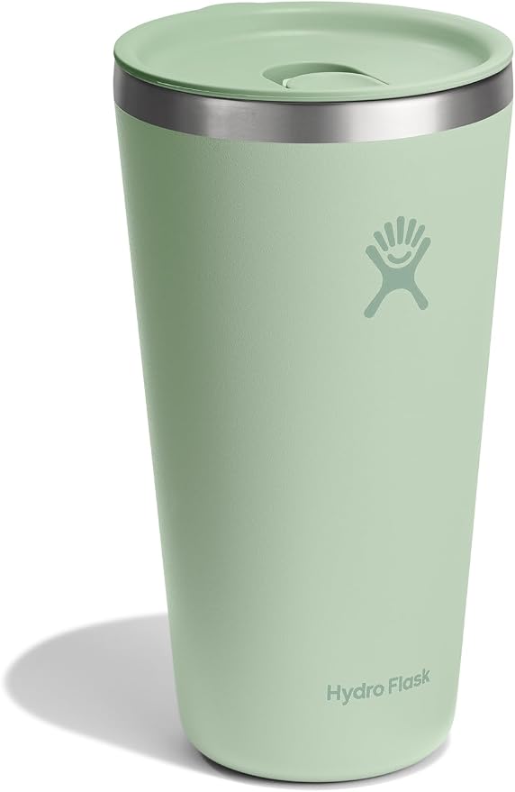 Hydro Flask All Around Tumbler Press-In Lid, Insulated Travel Mug, Stainless Steel Coffee Cup 28 Oz Aloe Green - Image 2