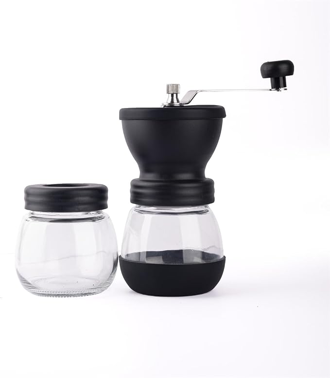 Portable manual espresso machine, manual coffee grinder and mini travel coffee machine set, suitable for camping, cars, RVs, hiking, offices, homes and coffee bean grinding. by Unknown