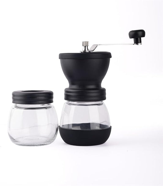 Portable manual espresso machine, manual coffee grinder and mini travel coffee machine set, suitable for camping, cars, RVs, hiking, offices, homes and coffee bean grinding. by Unknown