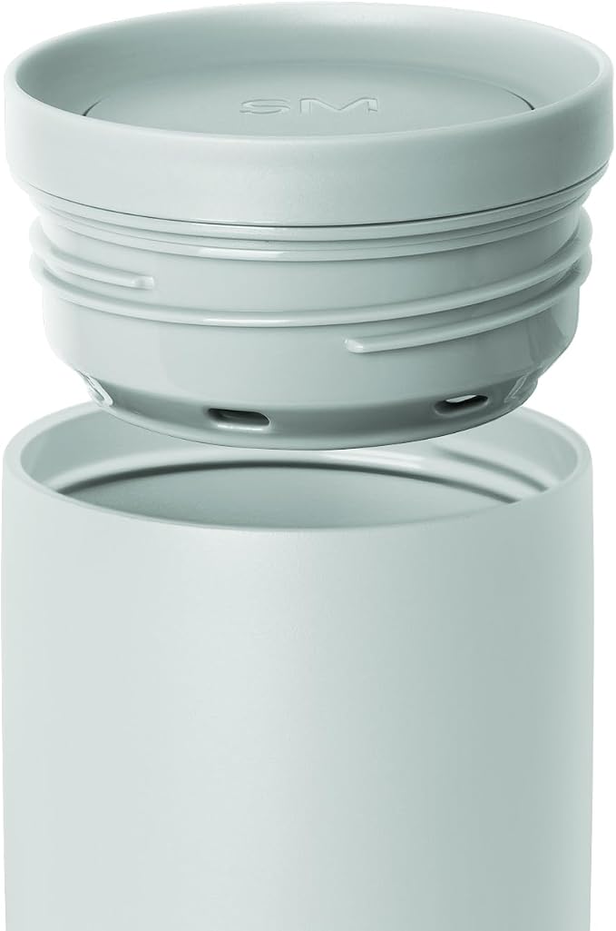 Simple Modern Insulated Travel Coffee Mug 360° Lid | 16oz | Green | Voyager Ceramic-Lined Insulated Stainless Steel Coffee Tumbler Iced Coffee Cup, Mug with Lid | Fits Cupholder, Sea Glass Sage - Image 3