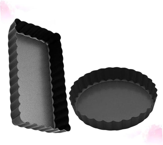 Garneck 2pcs Non-stick Baking Pan Tart Pans for Pizza Live Bottom Cake Molds Oven Cake Sturdy for Home Professional Use by GARNECK