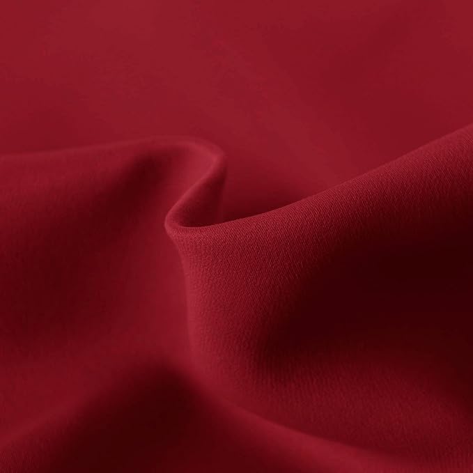 Hiasan Red Valance Curtains for Kitchen Blackout Thermal Insulated Rod Pocket Window Valances, 52 x 18 Inches Length, 1 Panel - Image 3