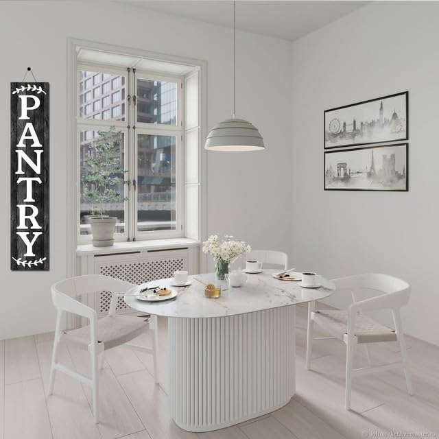 Vertical Pantry Sign Wall Decor 8"x48" Pantry Decor Farmhouse Wood Large Pantry Sign for Hanging Kitchen Sign Wood Sign Vertical Sign Wood Sign Kitchen Wall Art Decor Hanging Plaque Sign - Image 5