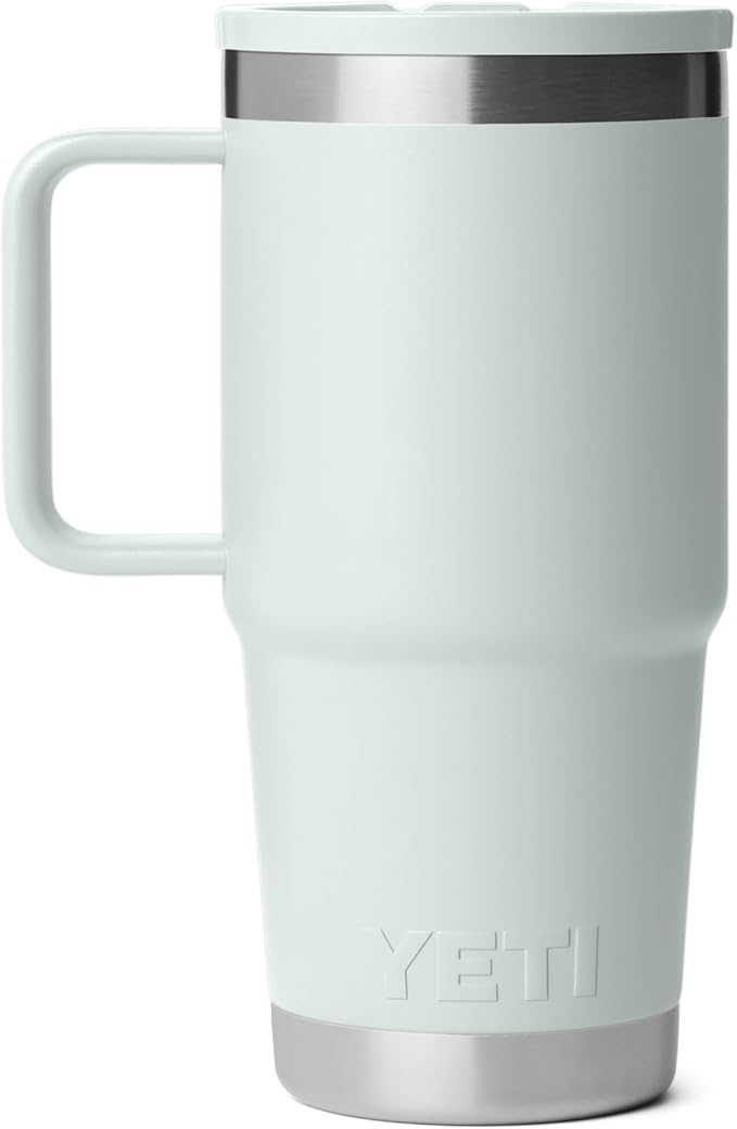 YETI Rambler 20 oz Travel Mug with Flip Straw Lid – Stainless Steel, Vacuum Insulated, Leakproof, Cup Holder Friendly, Ridgeline - Image 5