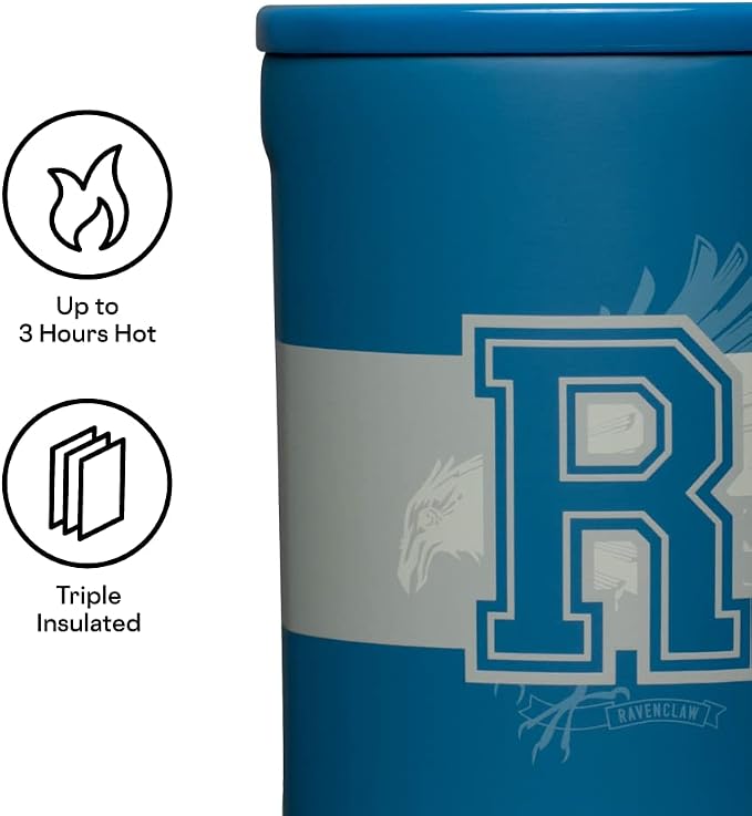 Corkcicle Harry Potter Coffee Mug - Stainless Steel Insulated Cup With Lid For Tea & Coffee - Non-Slip Silicone Base - Durable Travel Mug - Dishwasher Safe - BPA Free - Easy Grip - 16 oz - Ravenclaw - Image 3