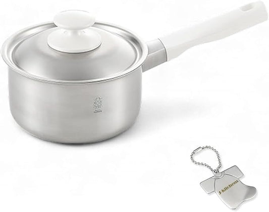 J-kitchens Dining Products Single Handle Pot, 2-Layer Steel, 6.3 inches (16 cm), Rust Resistant, Non-Stick Gas, Induction Compatible, Made in Japan, With Original Tag by Unknown
