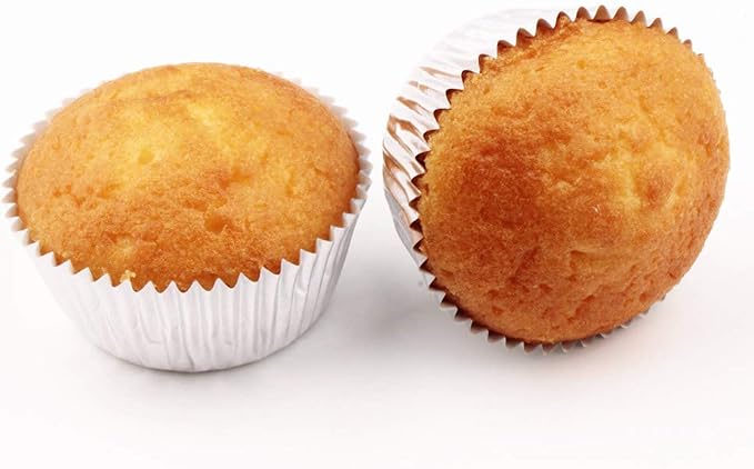 Silver Foil Jumbo Cupcake Liners Metallic Muffin Baking Cups, 160-Count - Image 6