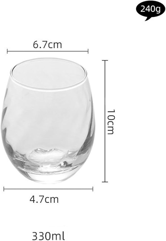 Glass Tumblers Textured Stemless Crystal Drinking Glasses Kitchen Glassware(Small) - Image 2