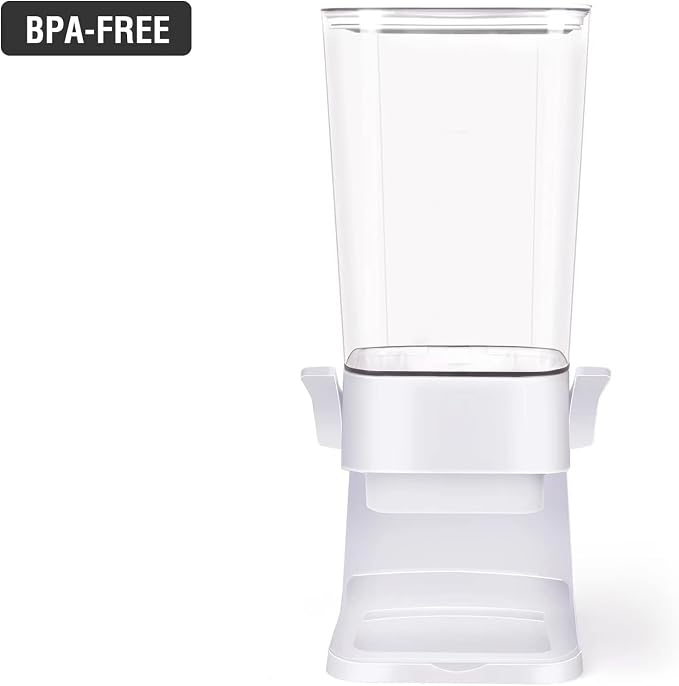 Cereal Dispenser Countertop Large Cereal Containers Storage White,3 pack | Cereal Dispenser For Pantry Dry Food Dispenser Countertop Rice Candy Dispenser Machine For Snack,Nuts, Granola - Image 7