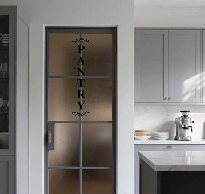 Pantry Door Decal – Black Vinyl Kitchen Sticker – Farmhouse Pantry Room Door Sign for Kitchen Wall or Glass, 27.5 x 6.6 Inch - Image 6