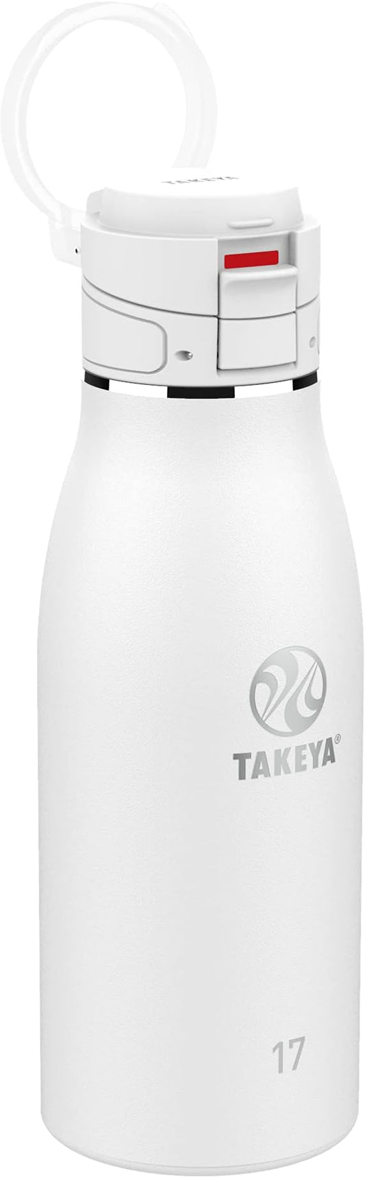 Takeya Traveler Stainless Steel Travel Coffee Mug with Flip-Lock Lid (17 oz, Arctic) - Leakproof Insulated Mug for Coffee & Tea by Takeya