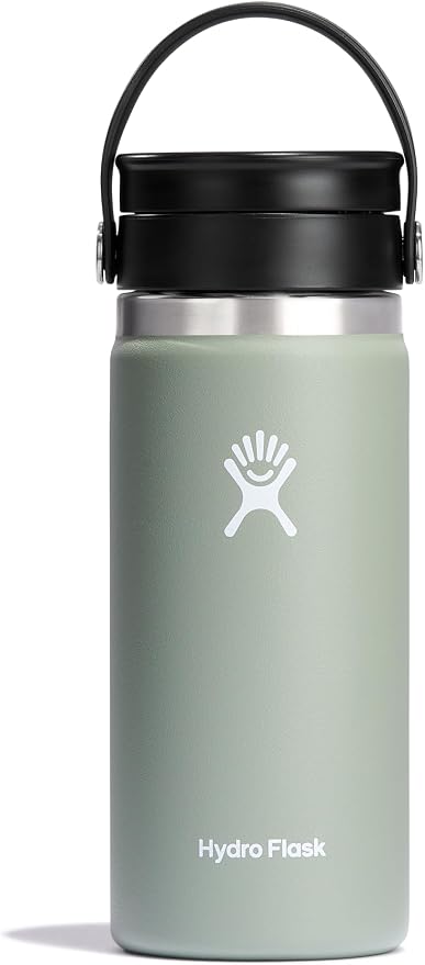 Hydro Flask Water Bottle - Insulated Stainless Steel - Wide Mouth Flex Sip Lid, Non Spill, Leakproof and Refillable in 16 Oz Agave by Unknown