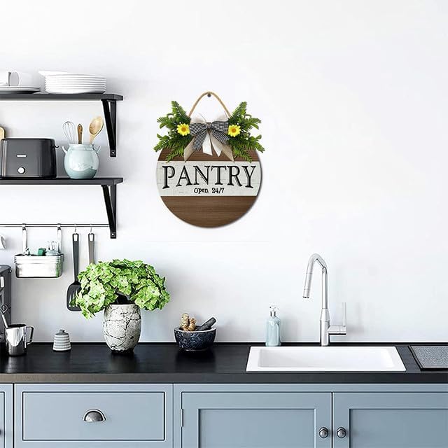 Pantry Wood Sign Decor, Home Pantry Room Door Wall Decor for Kitchen Farmhouse Restaurant Decoration for Holiday Home Shop Farmhouse Window 11" - Image 6