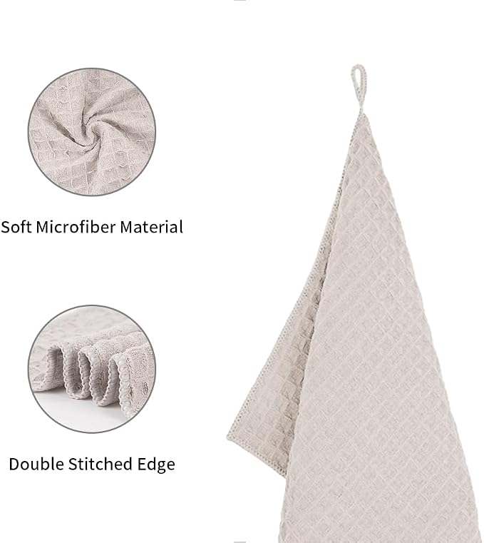 watchget 6 Pack Microfiber Espresso Barista Cleaning Towels, Khaki | Professional 12"x12" Lint-free Rags; Highly Absorbent Cleaning Towels for Espresso Steam Wands & Coffee Bar Counters - Image 3