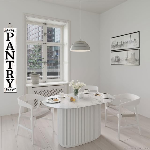 Vertical Pantry Sign Wall Decor 8"x48" Pantry Decor Farmhouse Wood Large Pantry Sign for Hanging Kitchen Sign Wood Sign Vertical Sign Wood Sign Kitchen Wall Art Decor Hanging Plaque Sign - Image 5