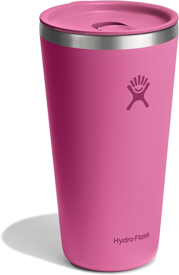 Hydro Flask All Around Tumbler Press-in Lid, Insulated Travel Mug, Stainless Steel Coffee Cup 28 Oz Reef Pink - Image 2