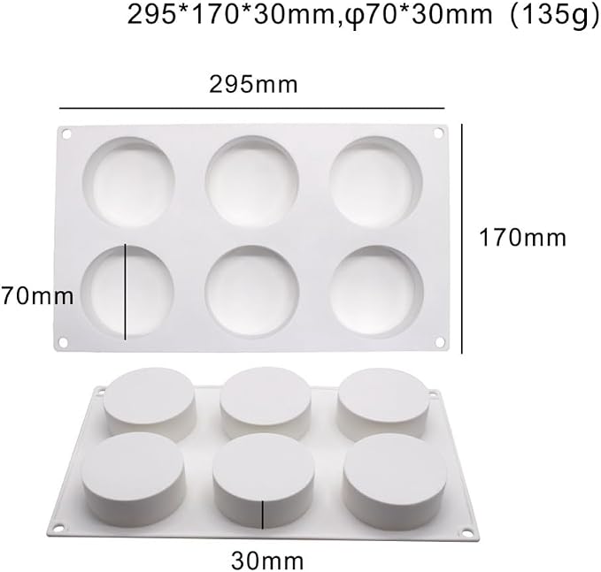 Silicone Molds for Baking - Cake & Cupcake Molds - Chocolate Covered Bakeware - Round (K 11.8 X6.8 X1.2 inch) - Image 5