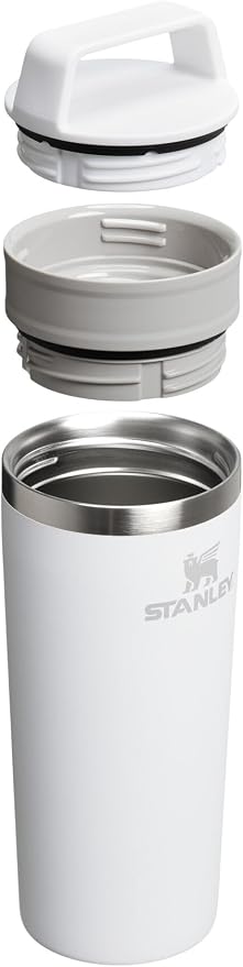 STANLEY Cafe To Go Travel Mug 16 oz | Leakproof Two-Part Drink Through Lid | Tumbler Cup for Coffee, Tea and Drinks | Insulated Stainless Steel Coffee Mug | BPA-Free | Frost - Image 3