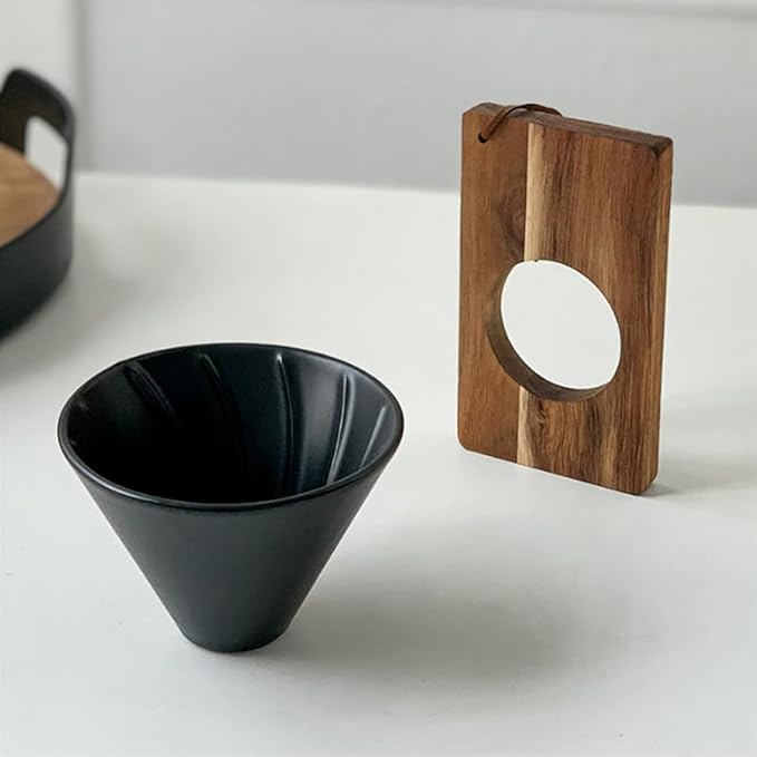 Pour Over Coffee Filter Ceramic Pour Over Coffee Dripper Coffee Maker Reusable Coffee Filter for Travel and Home Use