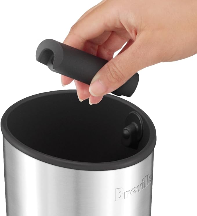 Breville BEA501BSS Knock Box 10 Espresso Accessory, Brushed Stainless Steel | Upgrade your coffee bar with this durable and easy-to-clean knock box featuring a removable bar | 10 puck capacity - Image 4