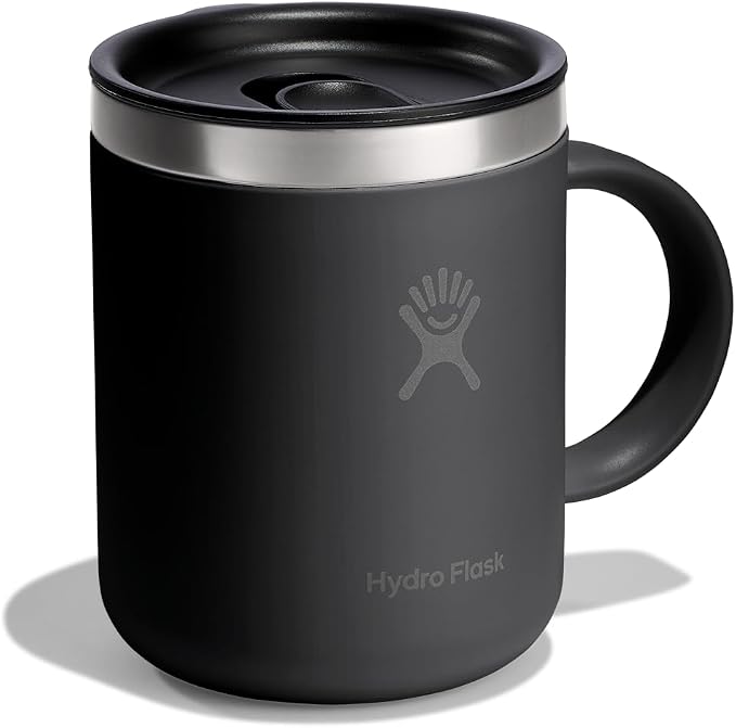 Hydro Flask Coffee Mug – Insulated Stainless Steel, Non Spill, Leak Resistant Travel Mug 12 Oz Tonal Black - Image 2