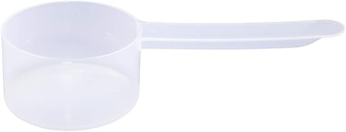 Plastic Measuring Scoop, (35 cc | 2.5 tablespoon | 1.25 fl oz. | 35 mL) Long Handle Spoons for Powders, Granules, Coffee, Pet Food, Baking Supplies, Protein and Other Dry Goods, BPA Free (Set of 100)