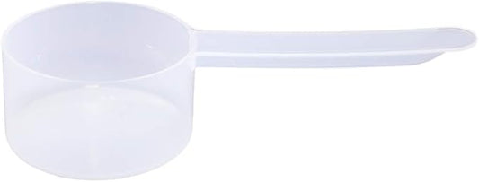 Plastic Measuring Scoop, (39 cc | 2.63 tbsp | 1.32 fl oz. | 39 mL) Long Handle Spoons for Powders, Granules, Coffee, Pet Food, Baking Supplies, Protein and Other Dry Goods, BPA Free (Set of 1)