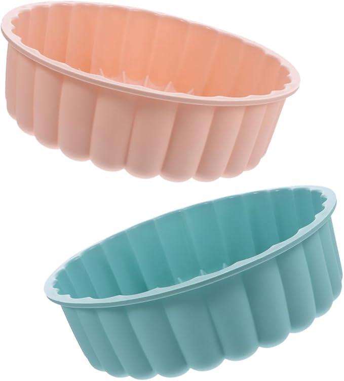 SECFOU 2pcs Food Grade Silicone Cake Pan Round Nonstick for Tart and Cheesecake Baking Up - Image 6