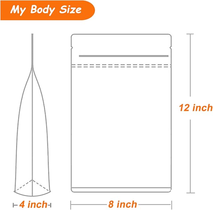 100 PCS 8x12" Kraft Paper Resealable Stand Up Bags with Window | Food storage pouches for small business, coffee, cookies, nuts, and dry goods. Airtight zipper seal, reusable, leak-proof. - Image 5
