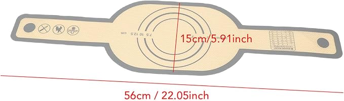 Pssopp Silicone Baking Mat with Long Handle Silicone Bread Sling Reusable Non Stick Baking Mat for Dutch Oven Bread and Cookies Heat up to 500F Food Grade Machine Washable 15 x 56cm - Image 7