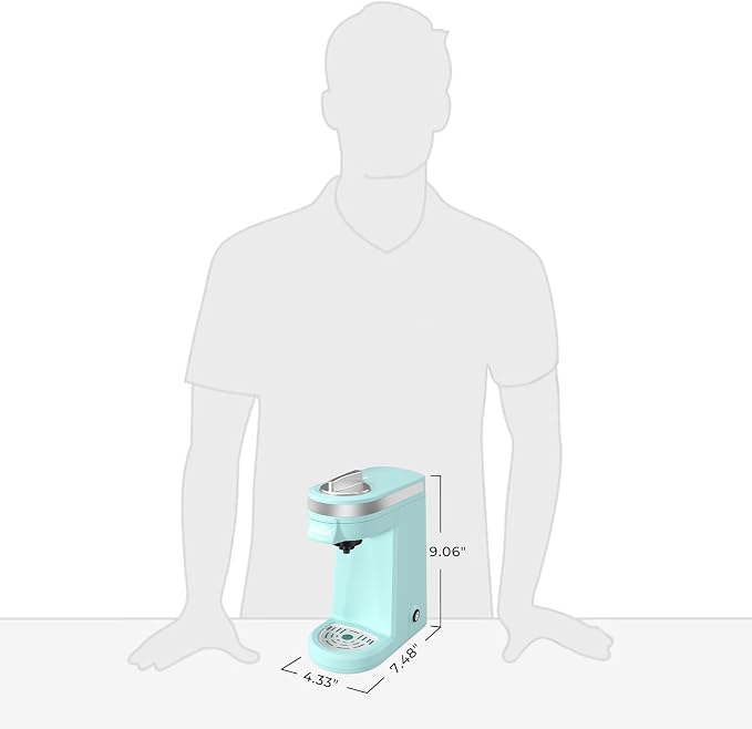 CHULUX Mini Coffee Maker for K Capsule, Single Serve Coffee Maker for One Cup Americano, Lightweight Pod Coffee Machine, Aqua | Fast-Heating Boiler System, Single Cup Brewing, Portable Compact Design, Four-Hole Multi-Stream Needle, Adjustable Drip Tray - Image 9